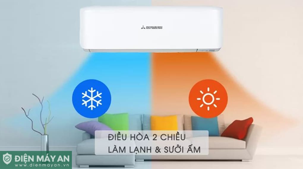 Điều hòa Mitsubishi Heavy Inverter 12000 BTU 2 chiều SRK35ZSPS-W5